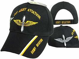 K&#39;s Novelties U.S. Army Aviation Division Shadow Black Embroidered Cap Hat 3D Li - £9.22 GBP