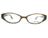 Sama Eyeglasses Frames DEMI OLV Brown Blue Oval Cat Eye Made In Japan 50... - $135.62