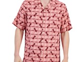 Club Room Men&#39;s Silk/Rayon Short-Sleeve Elevated Pineapple Shirt Red Com... - $19.99