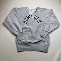 Vintage Champion Reverse Weave Bowdoin College Gray Sweatshirt USA XL Modified - £50.47 GBP
