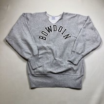 Vintage Champion Reverse Weave Bowdoin College Gray Sweatshirt USA XL Modified - £48.73 GBP