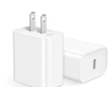 [2 Pack] Iphone 15 14 13 12 11 Charger Blockmfi Certified Usb C Wall Cha... - £15.16 GBP