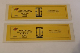 HO Scale Vintage Set of Box Car Side Panels, C &amp; NW Refrigerator, Yellow #3755 - $14.25