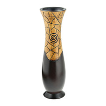 Vintage Spiral Celtic Mango Tree Wood Flower Vase - £17.72 GBP