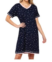 Ninexis V-Neck Short Sleeve Sleepshirt Navy - $31.00