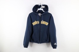 Vtg Adidas Womens Small Faded Spell Out Notre Dame University Full Zip Hoodie - £38.88 GBP