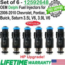 Genuine x6 Delphi HP Upgrade Fuel Injectors For 2006, 2007 Saturn Relay 3.9L V6 - £59.10 GBP