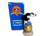 Vintage Sylvester &amp; Tweety Bird Glass Bell Looney Tunes Cat Warner Brothers - $10.00