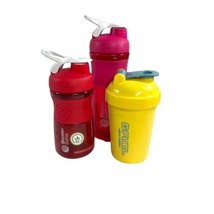 Set Of 3 Shaker Cups Yellow G Fuel Pink And Red Blender Shaker Bottles Lot - $21.49