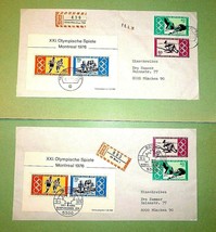 1976 2x Montreal Olympics Games FDC Sheets &amp; Stamps German Post - £7.90 GBP