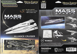 Mass Effect Game Alliance Cruiser Metal Earth 3-D Laser Cut Steel Model Kit NEW - £9.38 GBP