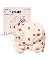 Kitsch Luxury Shower Caps For Women Reusable Waterproof - Large, Blush Dot - £29.31 GBP