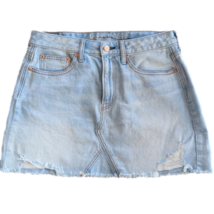 American Eagle Distressed Lighter Wash Mini Jean Skirt Size 6 Waist 29 I... - £20.09 GBP