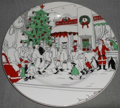 Epoch LE RESTAURANT CHRISTMAS PATTERN Holiday Theme CHOP PLATE or PLATTER - £39.56 GBP
