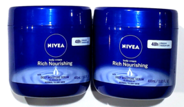 2 Pack Nivea Body Cream Rich Nourishing Deep Moisture Serum Normal To Dr... - £26.73 GBP