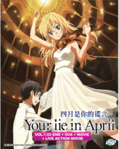 DVD Anime Your Lie In April Boxset (1-22 + OVA + Movie) + Live Movie English Dub - £18.47 GBP
