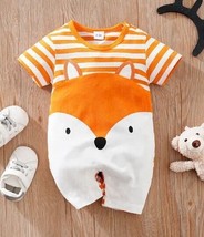 NWT Baby Boy Fox Short Sleeve Romper Jumpsuit - £8.58 GBP