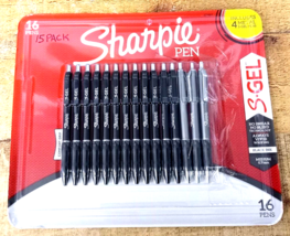 15 Pack - Sharpie S Gel Pen Black Ink Medium 0.87 mm (12 S Gel + 3 S Gel Metal) - $19.99