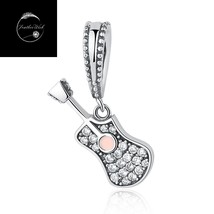 Guitar Musical Instrument Charm Genuine Sterling Silver 925 Family Daughter - $21.15