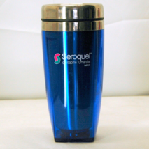 Seroquel Pharmaceutical Drug Rep Coffee Tumbler Advertising Quetiapine Fumarate - £23.60 GBP