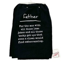 Primitives by Kathy Dish Towel 29 x 29 Black White Father NWT - £8.54 GBP