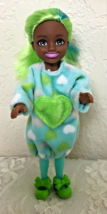 Mattel 2022 African American Chelsea Doll 5.5&quot; Green Hair Brown Eyes Articulated - £6.74 GBP