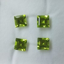 Natural Peridot Square Step Cut 8X8mm Parrot Green Color VVS Clarity Loose Gemst - £137.10 GBP