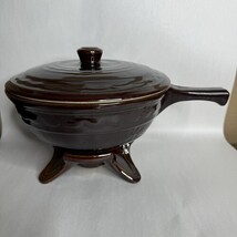 MARCREST Oven Proof Daisy Handled Casserole Dish w/ Stand Stoneware USA ... - $70.00