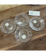 4 Vintage Studio Crystal By Studio Silversmiths 5” Crystal Plates - $20.51 CAD