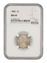 1888 5C NGC MS64 - $611.10