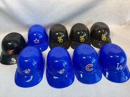 Vintage Set of 9 Mini Baseball Helmets Sports Products Cubs Dodgers Mari... - $9.00