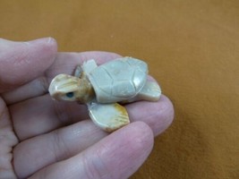 (Y-TUR-SET-5) Little Gray White Sea Turtle Carving Stone Gemstone Soapstone Peru - £6.86 GBP