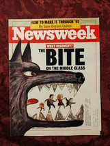 NEWSWEEK November 4 1991 Economic Recovery? Middle Class Bite Ari Ben-Menashe - £6.88 GBP