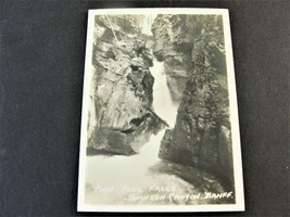 Twin Pool Falls, Johnson Canyon - Banff, Alberta, Canada-1920s Photo Card. RARE. - £4.83 GBP