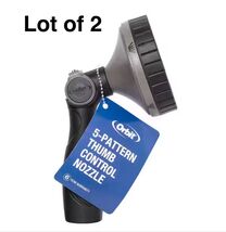 Lot Of 2 Orbit 5-Pattern Thumb Control Garden Spray Hose Nozzle NWT - $15.99