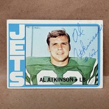1972 Topps #159 Al Atkinson NEW YORK JETS Signed Autographed Card - £3.95 GBP