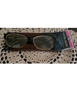 Foster Grant ~ Betsy ~ Brown Plastic Frame Glasses ~ +2.50 ~ TG0316 ~ B208 - $30.00
