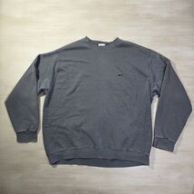 Vintage Nike Charcoal Gray Black Swoosh Y2K Gray Tag Crewneck Sweatshirt... - $47.02
