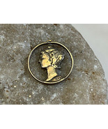 1943 Vtg 90% Silver Cut Out Mercury Silver Dime Pendant Charm Jewelry Li... - $29.95