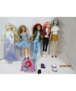 Mattel Disney Frozen Elsa and Fashion Doll Lot of 5 with Accessories Ariel Dress - $19.31