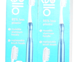 2 Pack Hello Toothbrush Reusable Aluminum Handle Replaceable Brush Heads - $21.99