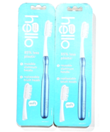 2 Pack Hello Toothbrush Reusable Aluminum Handle Replaceable Brush Heads - $29.94 CAD