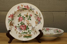 Wedgwood English China CHARNWOOD 5PC Lot Rim Soup Bowls Floral Butterflies - £155.25 GBP