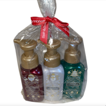 3 Bath &amp; Body Works Gentle Foaming Hand Soap Holiday Christmas Scents Set Lot - $19.99