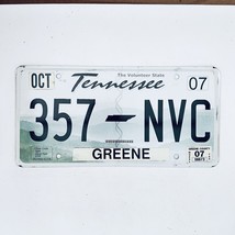 2007 United States Tennessee Greene County Passenger License Plate 357 NVC - £14.78 GBP