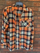 NWT Flannel Shirt Medium Urban Republic Long Sleeve Plaid Top Soft Butto... - £13.46 GBP