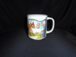 Bambi Thumper Coffee Cup Mug Disneyland Walt Disney World Japan Vintage Blue Rim - £7.78 GBP