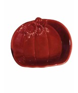 Harvest Fall Pumpkin Dish, Red Perfect For Nuts/Candy Decorating. 6 Inches - $14.73