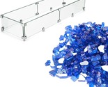 Fire Pit Wind Guard And 10 Lbs. Of Cobalt Blue Fire Glass From Gaspro, M... - $181.93