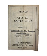 1933 Vintage Map Of City Of Santa Cruz By California Pacific Title Company - $86.26 CAD